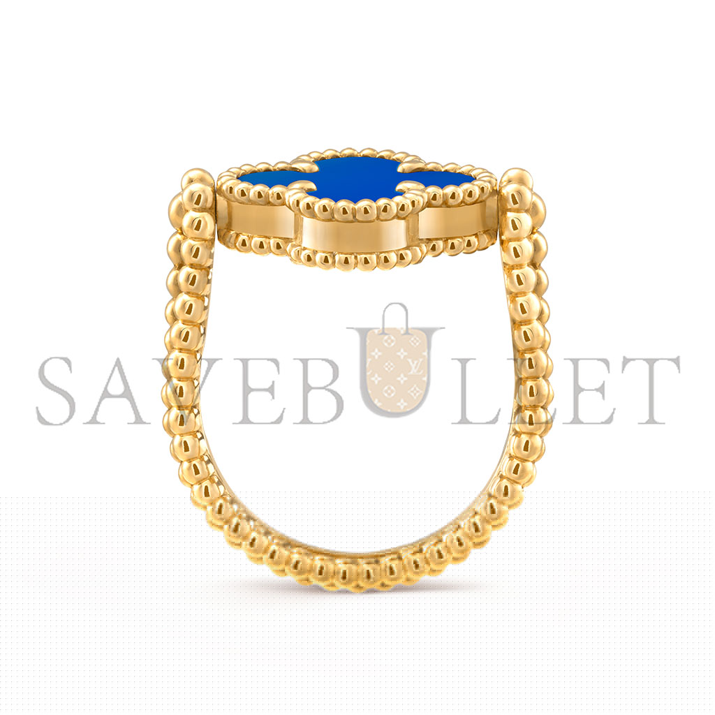 VAN CLEEF ARPELS VINTAGE ALHAMBRA REVERSIBLE RING VCARPGV100